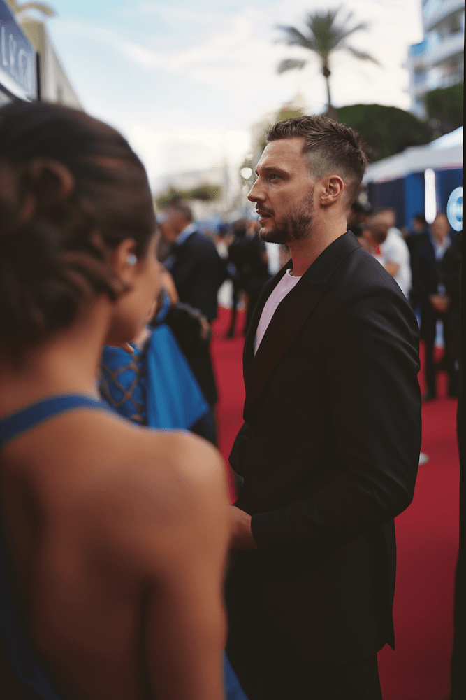 Raphael at Cannes on a red carpet